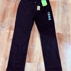 Levi's 514 Straight Black Pants with Green Tag